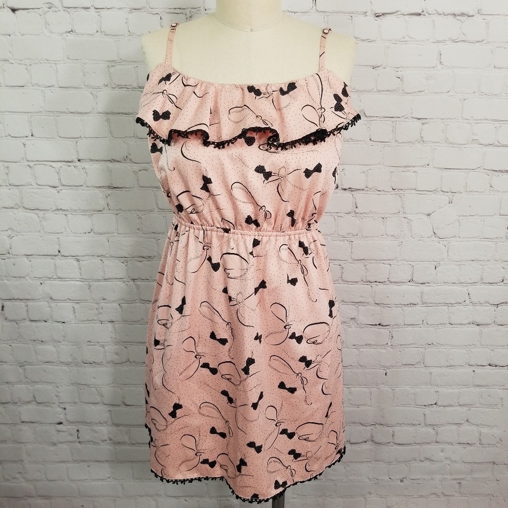 Anthropologie Eloise spaghetti strap bow Dress